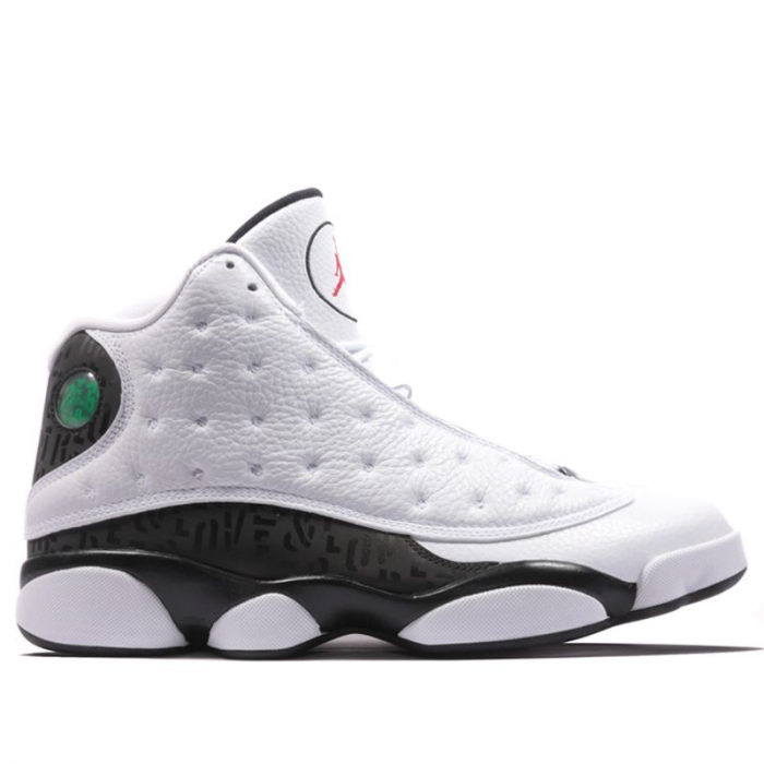 air jordan 13 retro sngl day "love and respect" black/ white mens 888164-112