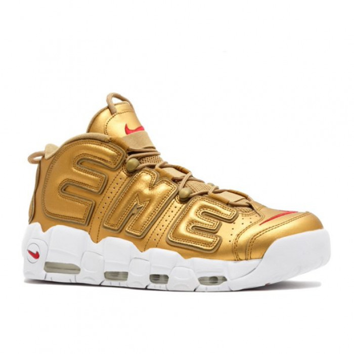 NIKE AIR MORE UPTEMPO "SUPREME" Metallic Gold/White 902290-700