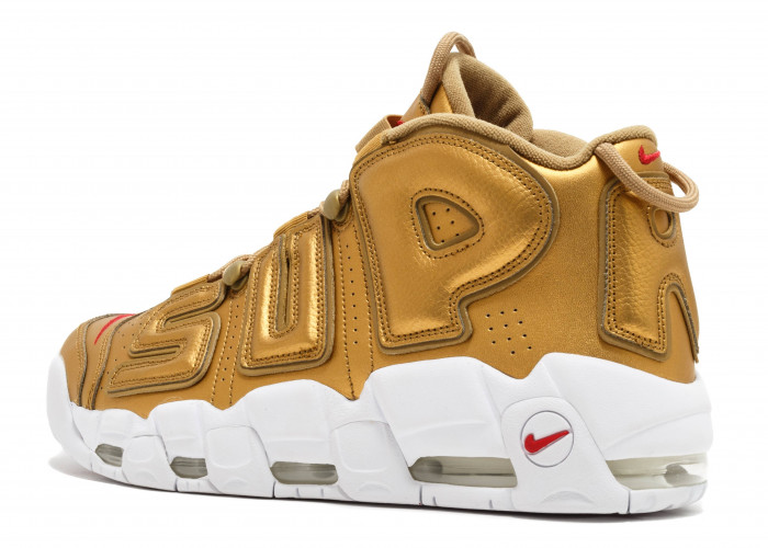 NIKE AIR MORE UPTEMPO "SUPREME" Metallic Gold/White 902290-700
