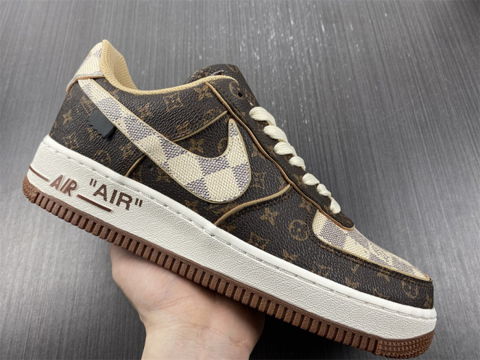 nike air force 1 low l**is V*t*n monogram brown damier azur-6a8pyl-001