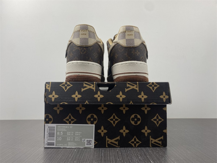 nike air force 1 low l**is V*t*n monogram brown damier azur-6a8pyl-001