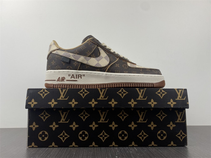 nike air force 1 low l**is V*t*n monogram brown damier azur-6a8pyl-001