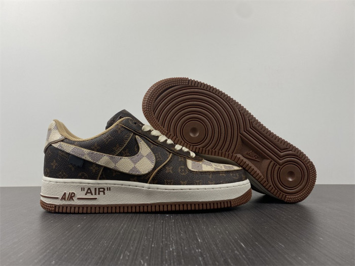 nike air force 1 low l**is V*t*n monogram brown damier azur-6a8pyl-001
