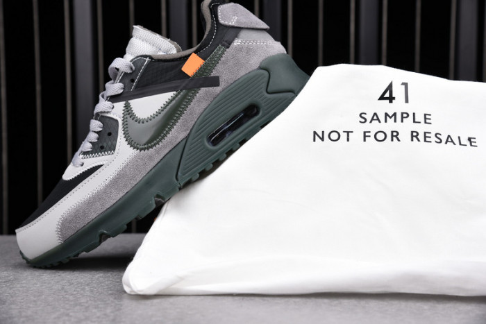 o-w nike air max 90 grey aa7293-002