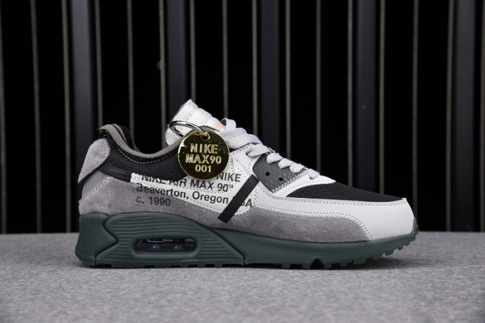 o-w nike air max 90 grey aa7293-002