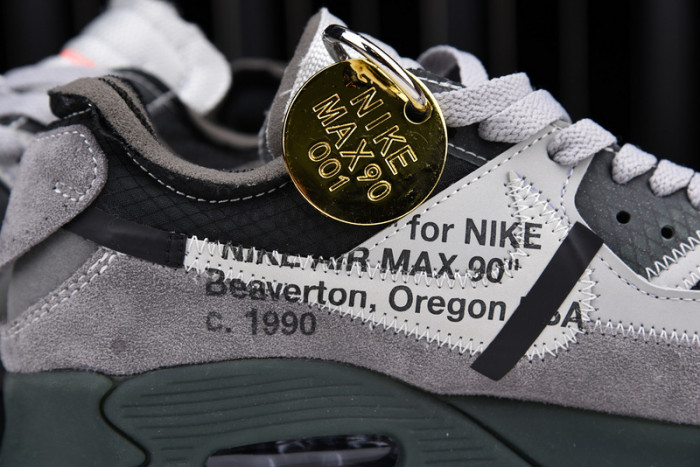 o-w nike air max 90 grey aa7293-002