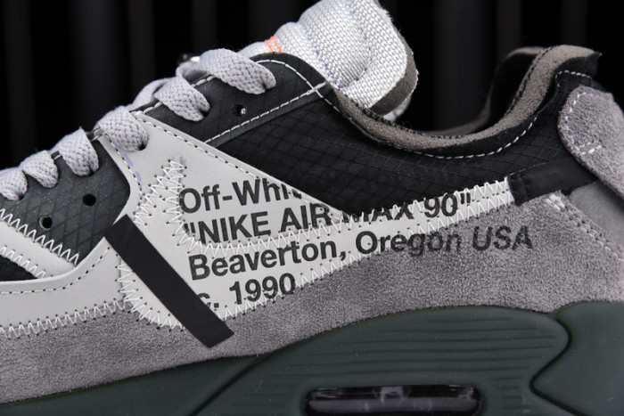 o-w nike air max 90 grey aa7293-002