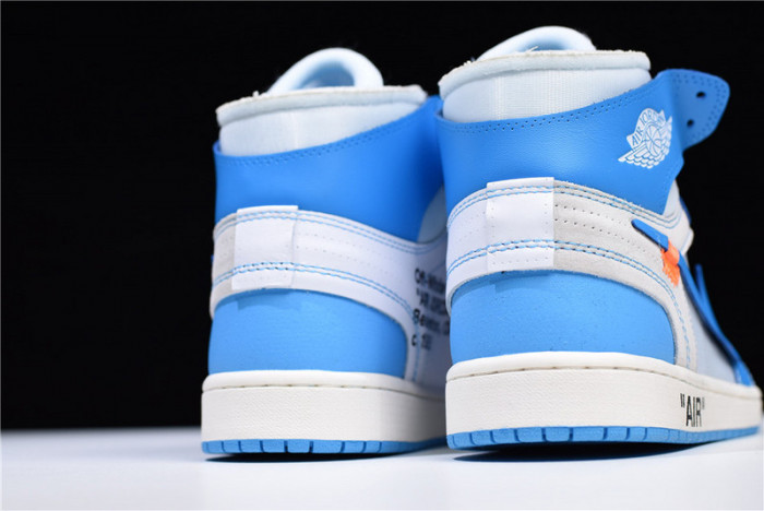 o-w air jordan 1 powder blue unc aq0818-148
