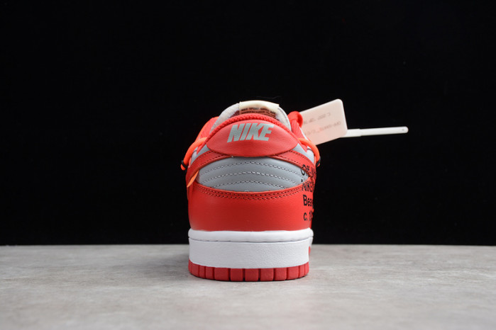 nike dunk low o-w university red ct0856-600