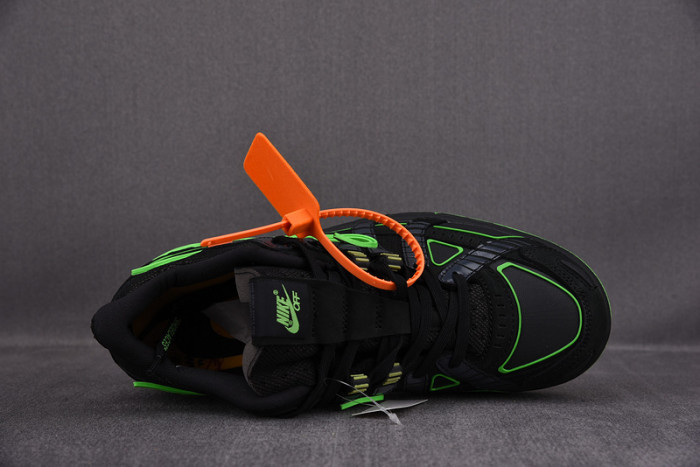 o-w x nike air rubber dunk “green strike” cu6015-001