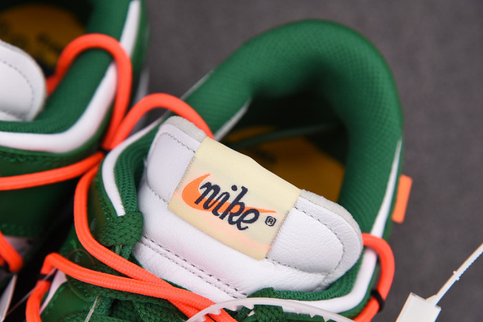 o-w x nike dunk low green white ct0856-100