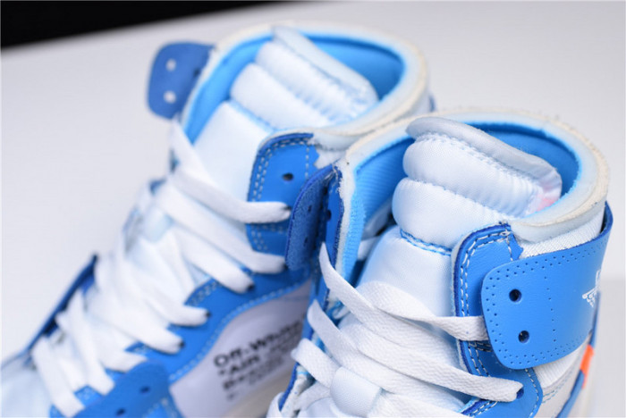 o-w air jordan 1 powder blue unc aq0818-148