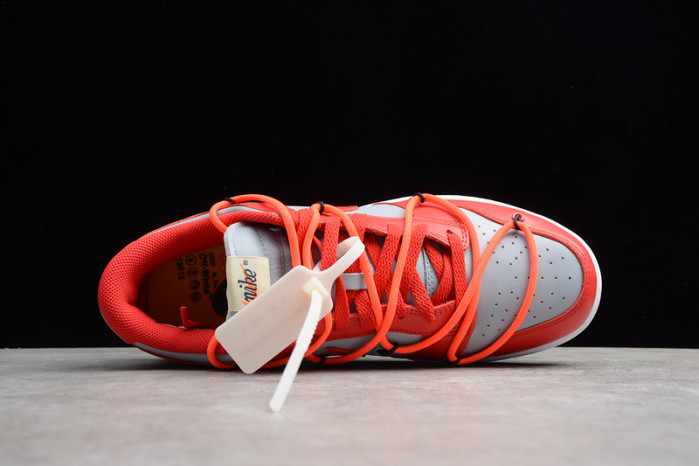 nike dunk low o-w university red ct0856-600