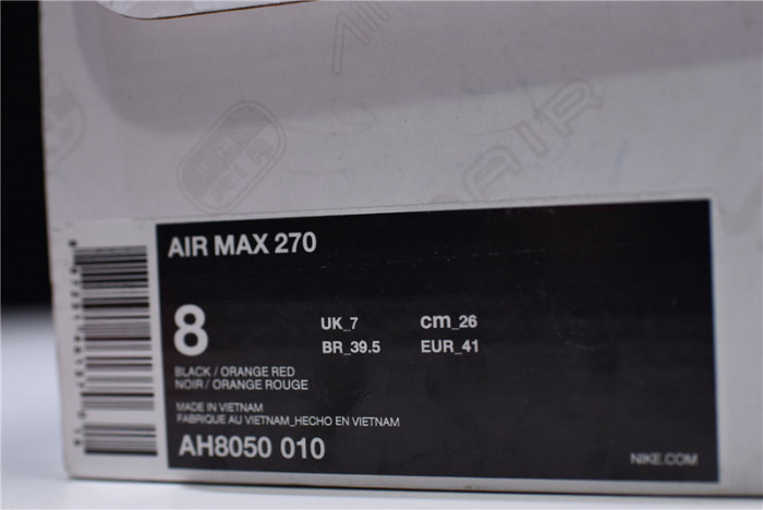 nike air max 270 “hot punch” black ah8050-010