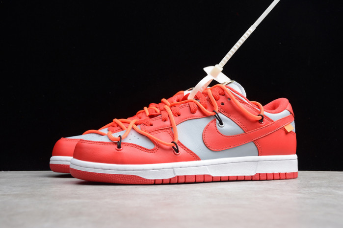 nike dunk low o-w university red ct0856-600