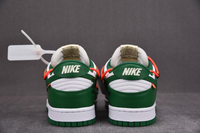 o-w x nike dunk low green white ct0856-100