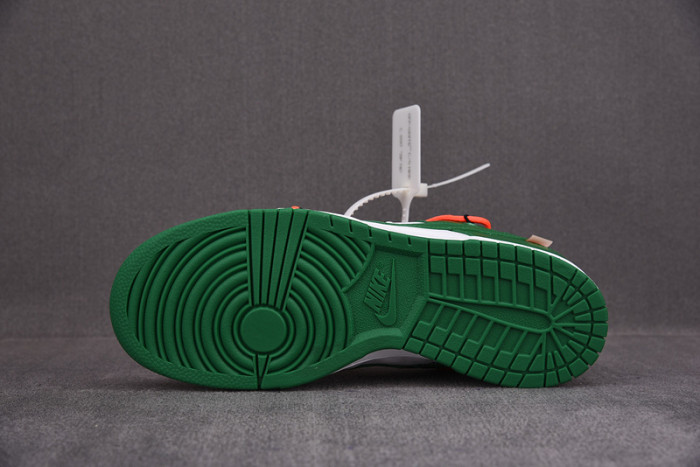 o-w x nike dunk low green white ct0856-100