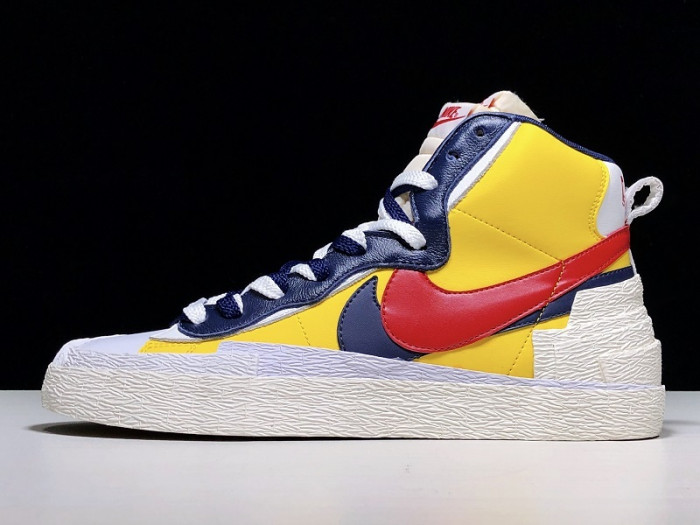 sacai x blazer mid ''maize navy'' bv0072-700