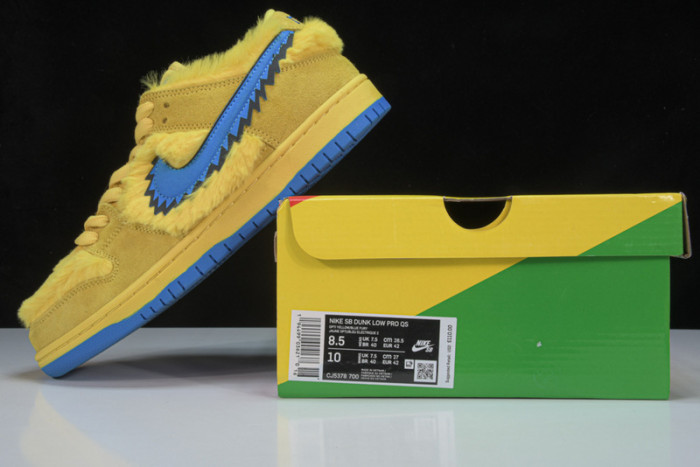 nike sb dunk low grateful dead bears opti yellow-cj5378-700