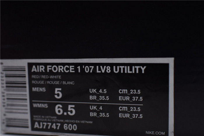 air force 1 low utility red aj7747-600