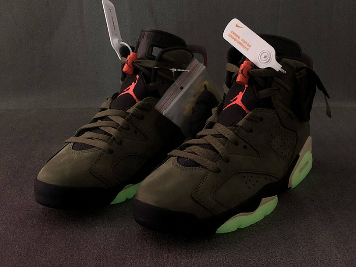 travis scott air jordan 6 medium olive cactus jack cn1084-200