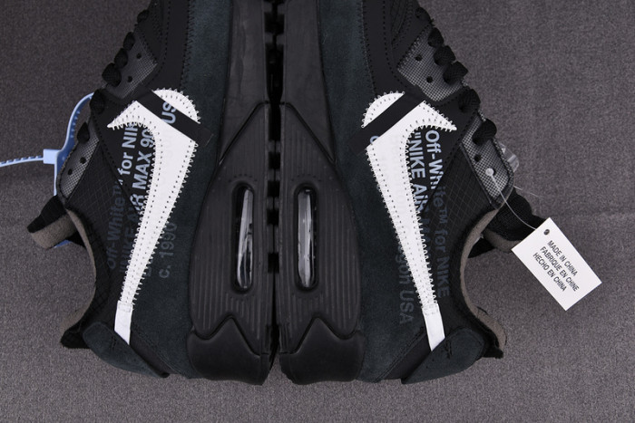 o-w nike air max 90 black aa7293-001