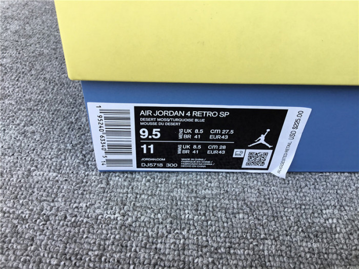 union x air jordan 4 “desert moss” dj5718-300