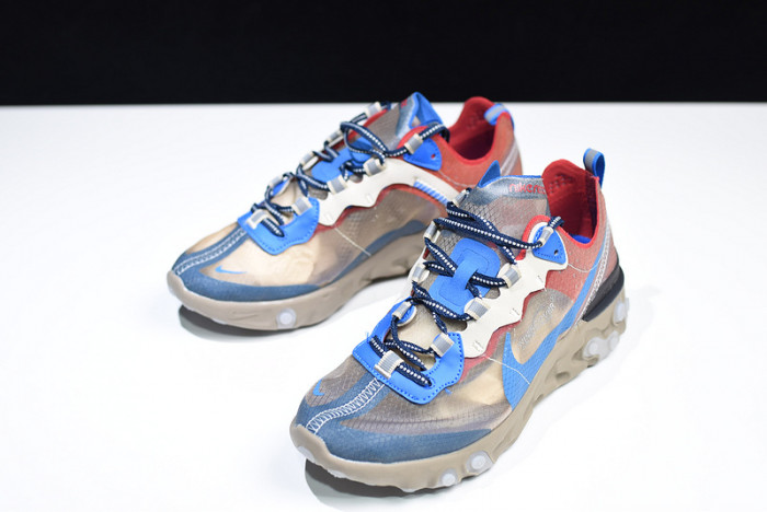 undercover x nike react element 87 khaki red bq2718-200