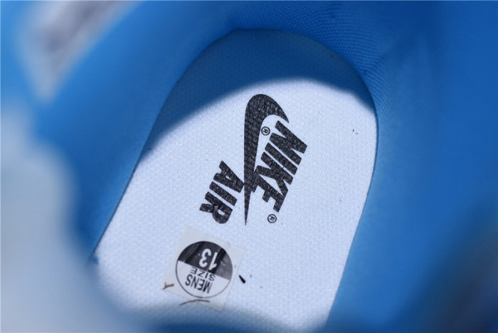 o-w air jordan 1 powder blue unc aq0818-148