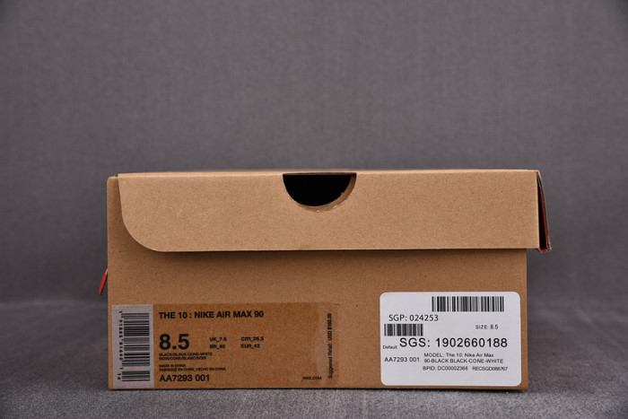 o-w nike air max 90 black aa7293-001