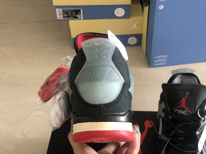 o-w x air jordan 4 “bred” black/red cv9388-001