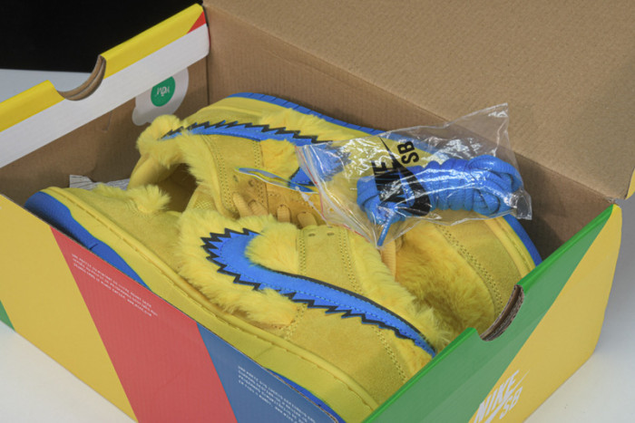 nike sb dunk low grateful dead bears opti yellow-cj5378-700