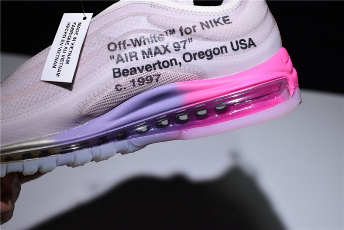 o-w nike air max 97 rose aj4585-600