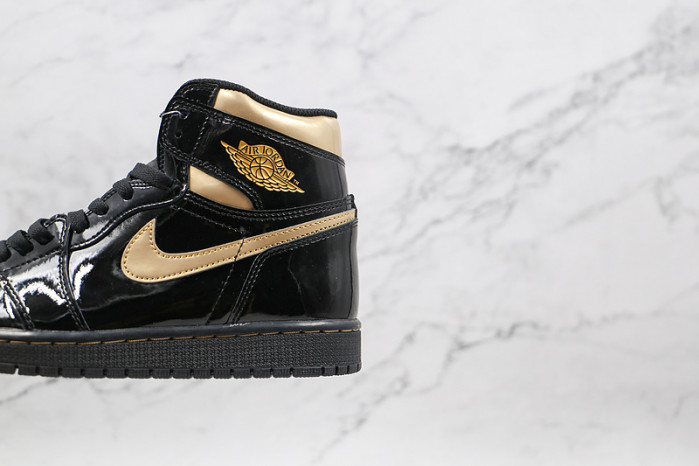 air jordan 1 high og patent ‘black gold’ 555088-032