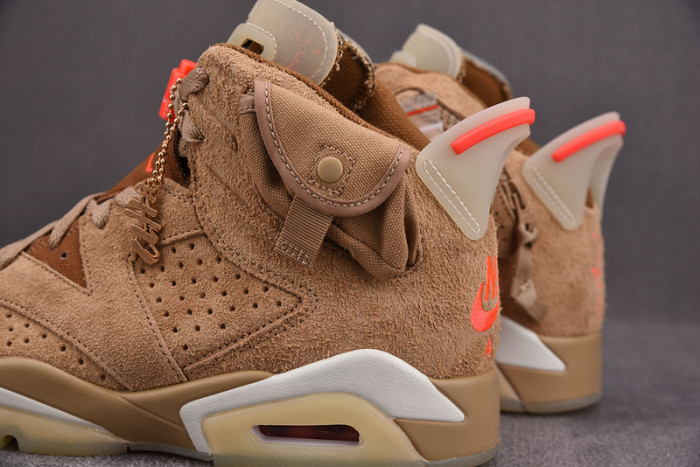 travis scott x air jordan 6 “british khaki ” dh0690-200