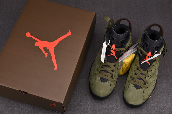 travis scott air jordan 6 medium olive cactus jack cn1084-200