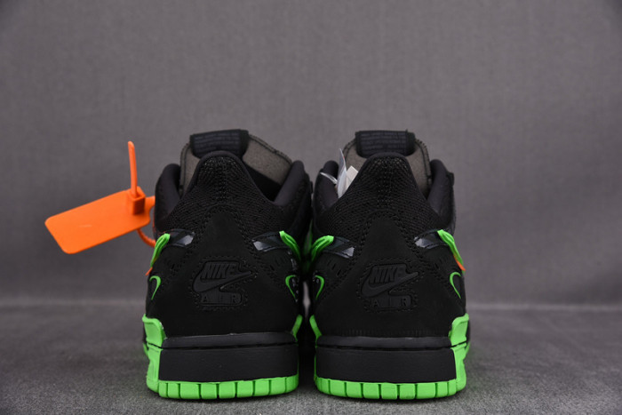 o-w x nike air rubber dunk “green strike” cu6015-001