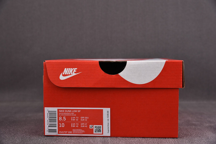 nike dunk low university red cu1727-100