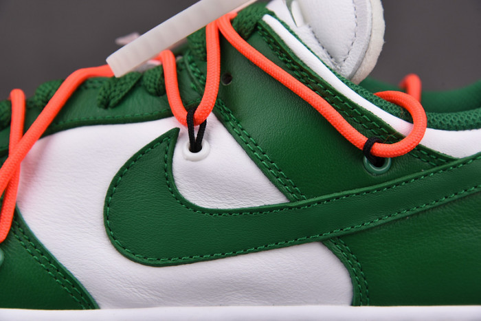 o-w x nike dunk low green white ct0856-100