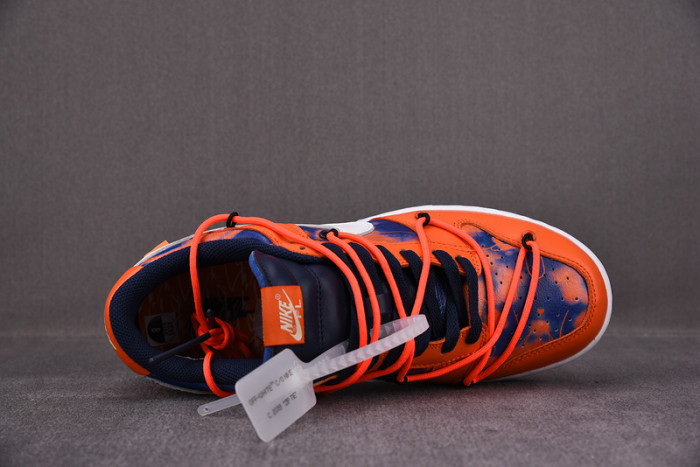 o-w x nike sb dunk low orange perple white shoes ct0856-801