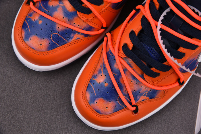 o-w x nike sb dunk low orange perple white shoes ct0856-801