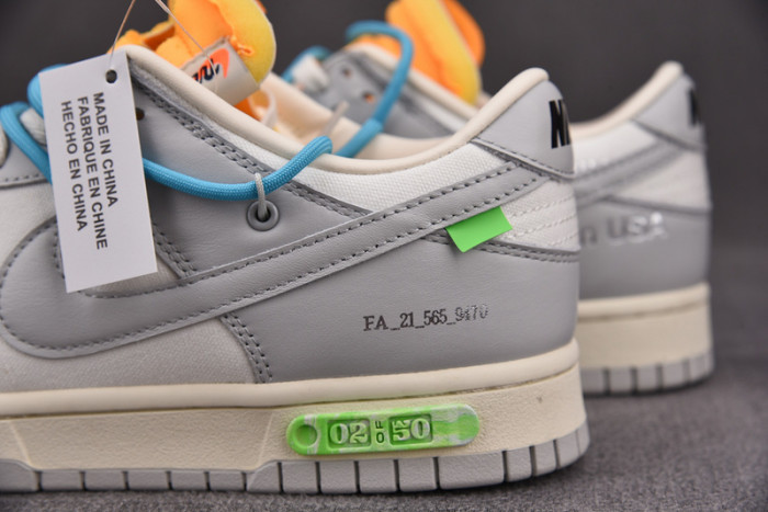 o-w x dunk low “02 of 50” dm1602-115