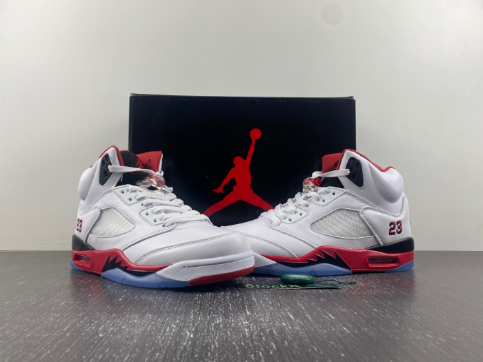 jordan 5 retro fire red black tongue -136027-120