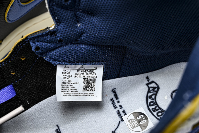 Fragment x Union x Air Jordan 1 Retro- IO7847-001