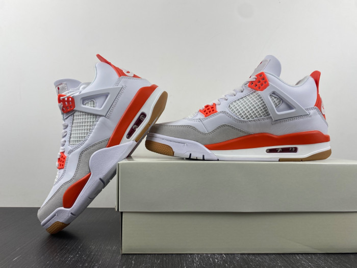 nike sb x air jordan 4 white and orange-dr5415-108