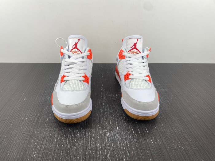 nike sb x air jordan 4 white and orange-dr5415-108