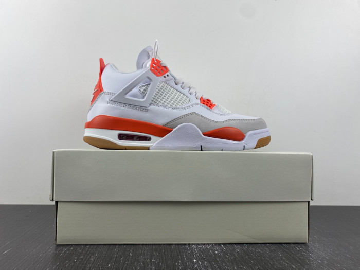 nike sb x air jordan 4 white and orange-dr5415-108