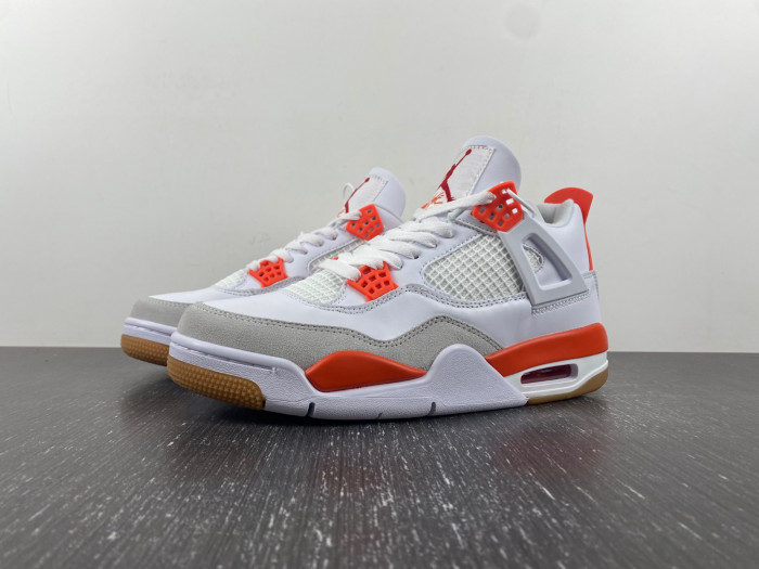 nike sb x air jordan 4 white and orange-dr5415-108
