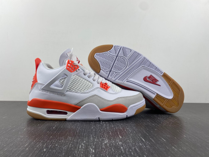nike sb x air jordan 4 white and orange-dr5415-108