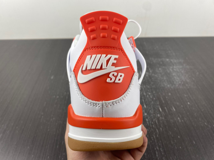 nike sb x air jordan 4 white and orange-dr5415-108